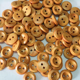 Maxbell 100Pcs Wood Buttons Sewing 2 Holes Round Brown for Clothing Accessories 15mm - Aladdin Shoppers