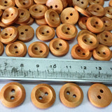 Maxbell 100Pcs Wood Buttons Sewing 2 Holes Round Brown for Clothing Accessories 15mm - Aladdin Shoppers
