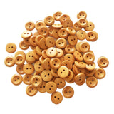 Maxbell 100Pcs Wood Buttons Sewing 2 Holes Round Brown for Clothing Accessories 15mm - Aladdin Shoppers
