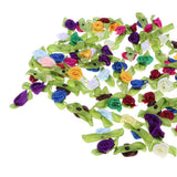 Maxbell 100pcs/Lots Roses Ribbon Flowers Crafts Wedding Party Decor Sewing Scrapbooking Embellishments –Multicolor - Aladdin Shoppers