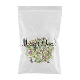 Maxbell 100pcs/Lots Roses Ribbon Flowers Crafts Wedding Party Decor Sewing Scrapbooking Embellishments –Multicolor - Aladdin Shoppers