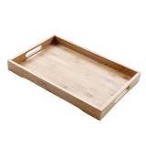 Maxbell 100% Bamboo Wood Serving Tray with Handles Breakfast/Coffee Table Tray - Aladdin Shoppers