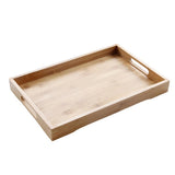 Maxbell 100% Bamboo Wood Serving Tray with Handles Breakfast/Coffee Table Tray - Aladdin Shoppers