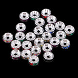 Maxbell 100Piece New Style Metal Rondelle Beads DIY Spacer Beads Crystal Charms Beads Fashion Spacers 6mm - Aladdin Shoppers