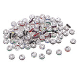 Maxbell 100Piece New Style Metal Rondelle Beads DIY Spacer Beads Crystal Charms Beads Fashion Spacers 6mm - Aladdin Shoppers