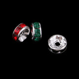 Maxbell 100Piece New Style Metal Rondelle Beads DIY Spacer Beads Crystal Charms Beads Fashion Spacers 6mm - Aladdin Shoppers
