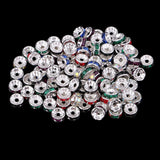 Maxbell 100Piece New Style Metal Rondelle Beads DIY Spacer Beads Crystal Charms Beads Fashion Spacers 6mm - Aladdin Shoppers