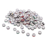 Maxbell 100Piece New Style Metal Rondelle Beads DIY Spacer Beads Crystal Charms Beads Fashion Spacers 6mm - Aladdin Shoppers