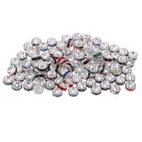 Maxbell 100Piece New Style Metal Rondelle Beads DIY Spacer Beads Crystal Charms Beads Fashion Spacers 6mm - Aladdin Shoppers