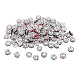 Maxbell 100Piece New Style Metal Rondelle Beads DIY Spacer Beads Crystal Charms Beads Fashion Spacers 6mm - Aladdin Shoppers
