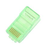 Maxbell 100Pieces RJ45 Connectors RJ45 Crimp Ends 8P8C UTP Network Plug green - Aladdin Shoppers