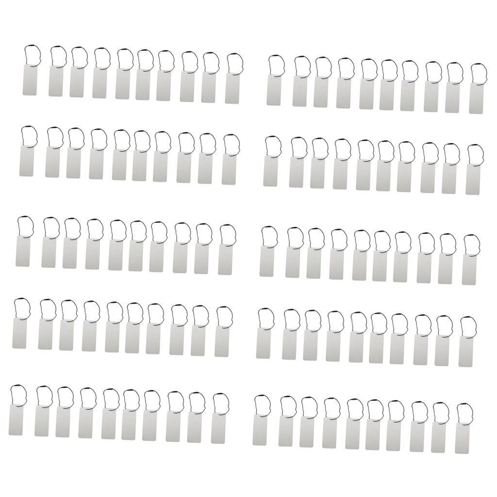 Maxbell 100x Blank Price Tags Rectangle Clothing Tag Marking Tag With Black String - Aladdin Shoppers