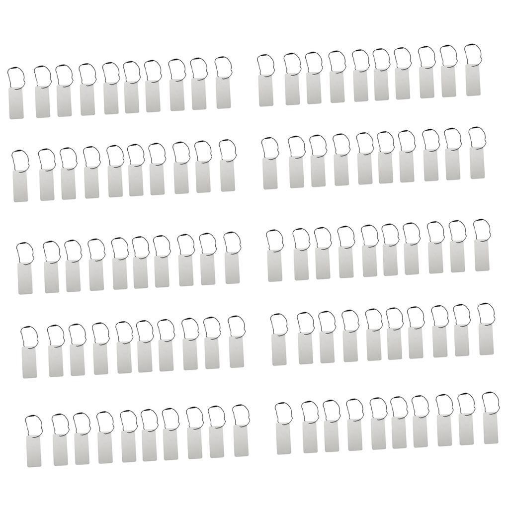 Maxbell 100x Blank Price Tags Rectangle Clothing Tag Marking Tag With Black String - Aladdin Shoppers