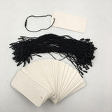 Maxbell 100x Blank Price Tags Rectangle Clothing Tag Marking Tag With Black String - Aladdin Shoppers