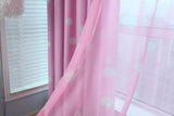 Maxbell 100x250cm Clouds Print Door Window Curtain Sheer Valance Voile Drapes Pink - Aladdin Shoppers