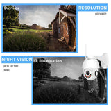 Maxbell 1080P H.265 Speed Outdoor Dome Wireless WiFi Pan Tilt IP Camera - Aladdin Shoppers