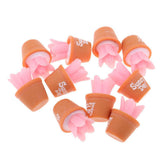 Maxbell 10pcs 1/6 Dollhouse Miniature Cactus DIY Fairy Garden Decoration Crafts Pink - Aladdin Shoppers