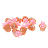 Maxbell 10pcs 1/6 Dollhouse Miniature Cactus DIY Fairy Garden Decoration Crafts Pink - Aladdin Shoppers