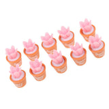 Maxbell 10pcs 1/6 Dollhouse Miniature Cactus DIY Fairy Garden Decoration Crafts Pink - Aladdin Shoppers