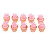 Maxbell 10pcs 1/6 Dollhouse Miniature Cactus DIY Fairy Garden Decoration Crafts Pink - Aladdin Shoppers
