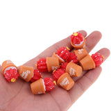 Maxbell 10pcs 1/6 Dollhouse Miniature Cactus DIY Fairy Garden Decoration Crafts Red - Aladdin Shoppers