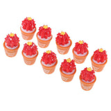 Maxbell 10pcs 1/6 Dollhouse Miniature Cactus DIY Fairy Garden Decoration Crafts Red - Aladdin Shoppers