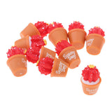 Maxbell 10pcs 1/6 Dollhouse Miniature Cactus DIY Fairy Garden Decoration Crafts Red - Aladdin Shoppers