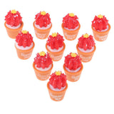 Maxbell 10pcs 1/6 Dollhouse Miniature Cactus DIY Fairy Garden Decoration Crafts Red - Aladdin Shoppers