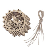 Maxbell 10pcs Cut Reindeer Wooden Tag Embellishment with String - Aladdin Shoppers