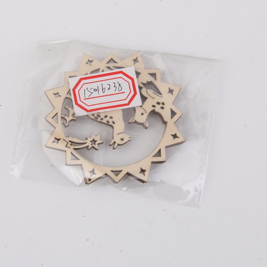 Maxbell 10pcs Cut Reindeer Wooden Tag Embellishment with String - Aladdin Shoppers
