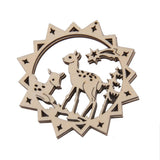 Maxbell 10pcs Cut Reindeer Wooden Tag Embellishment with String - Aladdin Shoppers