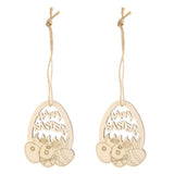 Maxbell 10pcs Fashion Novelty Easter Egg Wooden Tag Embellishment with String - Aladdin Shoppers