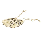 Maxbell 10pcs Fashion Novelty Easter Egg Wooden Tag Embellishment with String - Aladdin Shoppers