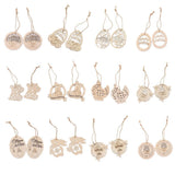 Maxbell 10pcs Fashion Novelty Easter Egg Wooden Tag Embellishment with String - Aladdin Shoppers