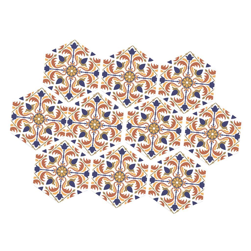 Maxbell 10pcs Floor Stickers PVC Tile Stickers Removable Wall Stickers Home Decor I - Aladdin Shoppers
