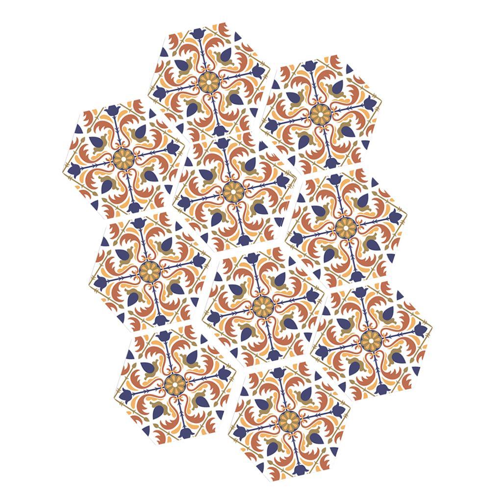 Maxbell 10pcs Floor Stickers PVC Tile Stickers Removable Wall Stickers Home Decor I - Aladdin Shoppers