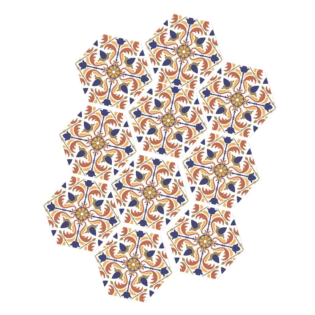 Maxbell 10pcs Floor Stickers PVC Tile Stickers Removable Wall Stickers Home Decor I - Aladdin Shoppers