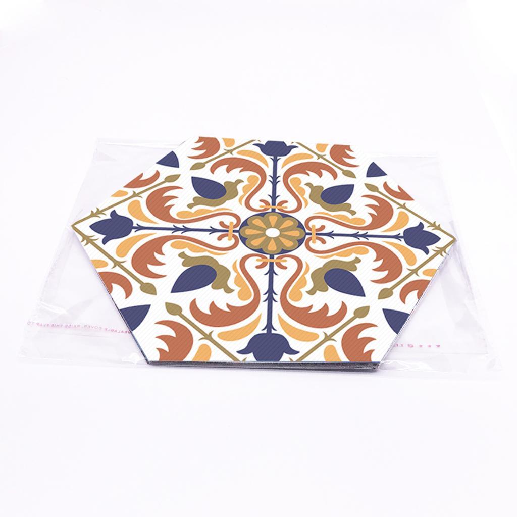 Maxbell 10pcs Floor Stickers PVC Tile Stickers Removable Wall Stickers Home Decor I - Aladdin Shoppers