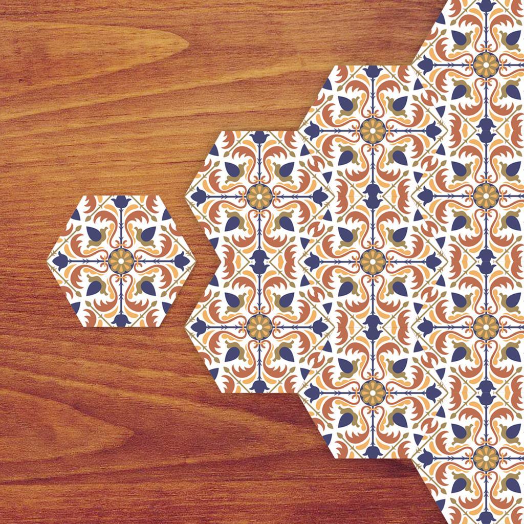 Maxbell 10pcs Floor Stickers PVC Tile Stickers Removable Wall Stickers Home Decor I - Aladdin Shoppers