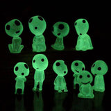 Maxbell 10Pcs Miniature Bonsai DIY Resin Crafts Terrarium Figurine Fairy Garden Ornament Luminous Tree Elves Doll Decor - Aladdin Shoppers