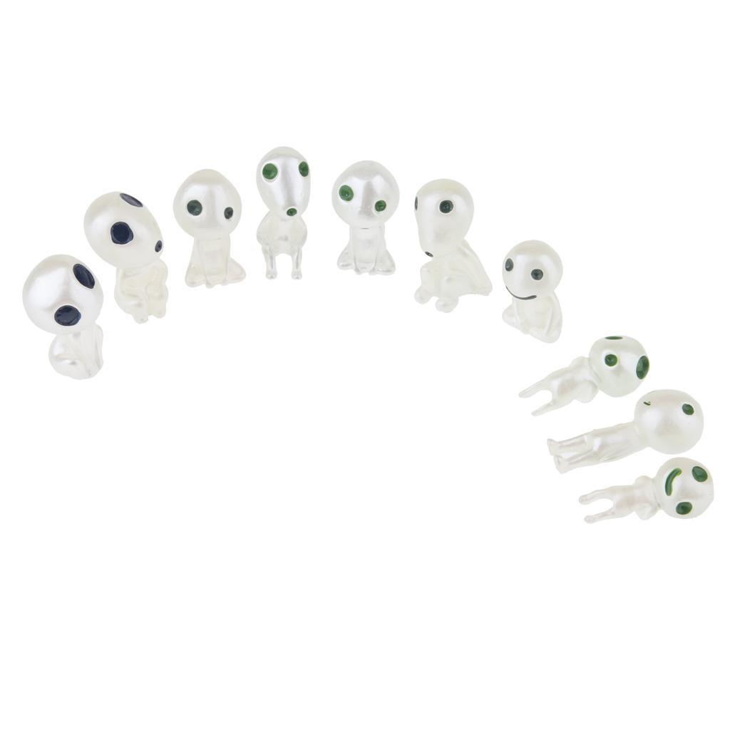Maxbell 10Pcs Miniature Bonsai DIY Resin Crafts Terrarium Figurine Fairy Garden Ornament Luminous Tree Elves Doll Decor - Aladdin Shoppers