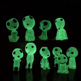 Maxbell 10Pcs Miniature Bonsai DIY Resin Crafts Terrarium Figurine Fairy Garden Ornament Luminous Tree Elves Doll Decor - Aladdin Shoppers