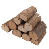 Maxbell 10pcs Rustic Wood Place Card Holder Party Wedding Table Name Card Holder - Aladdin Shoppers
