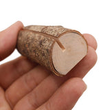 Maxbell 10pcs Rustic Wood Place Card Holder Party Wedding Table Name Card Holder - Aladdin Shoppers