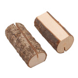 Maxbell 10pcs Rustic Wood Place Card Holder Party Wedding Table Name Card Holder - Aladdin Shoppers