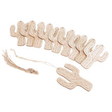 Maxbell 10pcs Saguaro Cactus Wooden Tags Wedding Children's Birthday Party Gift Hanging Labels - Aladdin Shoppers