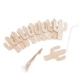 Maxbell 10pcs Saguaro Cactus Wooden Tags Wedding Children's Birthday Party Gift Hanging Labels - Aladdin Shoppers