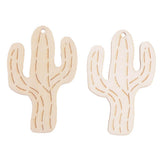 Maxbell 10pcs Saguaro Cactus Wooden Tags Wedding Children's Birthday Party Gift Hanging Labels - Aladdin Shoppers