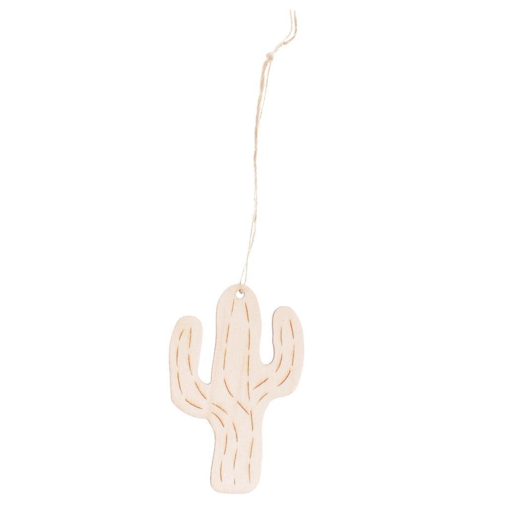 Maxbell 10pcs Saguaro Cactus Wooden Tags Wedding Children's Birthday Party Gift Hanging Labels - Aladdin Shoppers