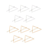 Maxbell 10xGold Silver Geometric Shape Hair Clip Hair Stying for Women Girl Triangle - Aladdin Shoppers